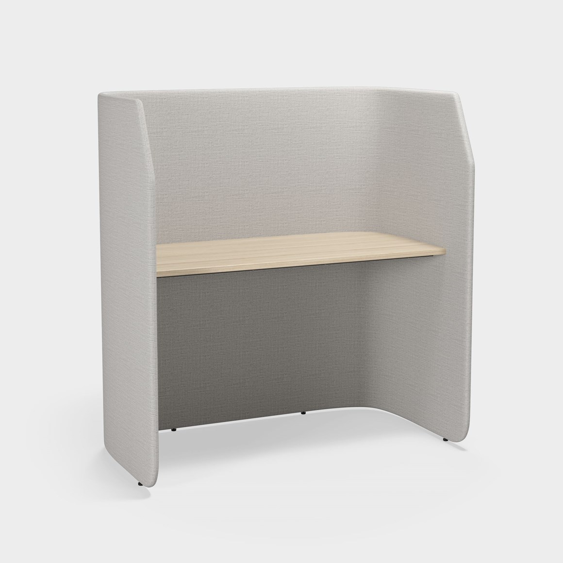 WORKING COVE A temporary workplace provides privacy for individual focus: Here the Working Cove screen, with a tabletop availble in three different heights.