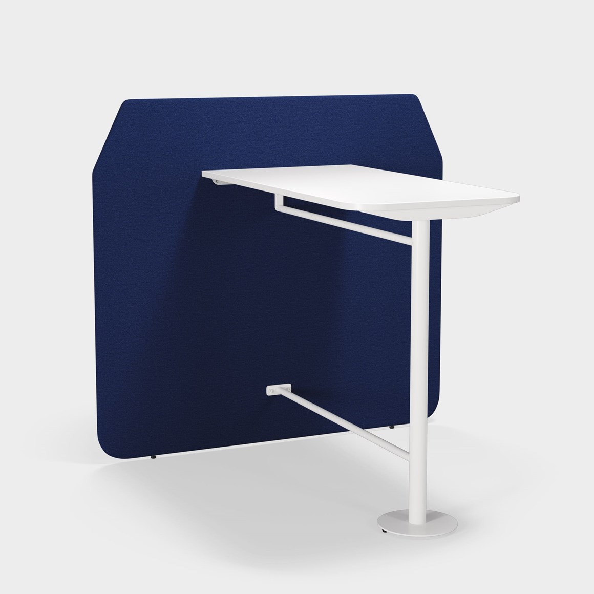 CO-CREATION TABLE Pairs with co-creation screen. Available in three heights and two sizes. Laminate or veneer tabletop. Black, white or silver underframe. Supports sitting and standing.