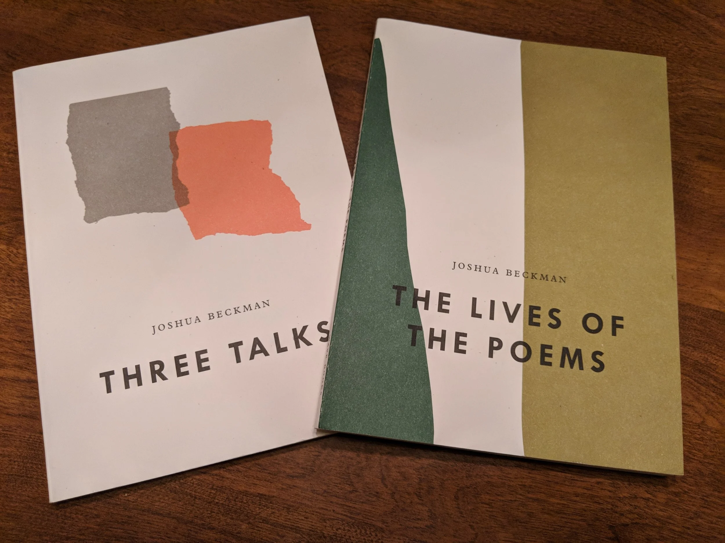 In advance of the workshop we read Beckman’s latest projects, two books of poetic essays.