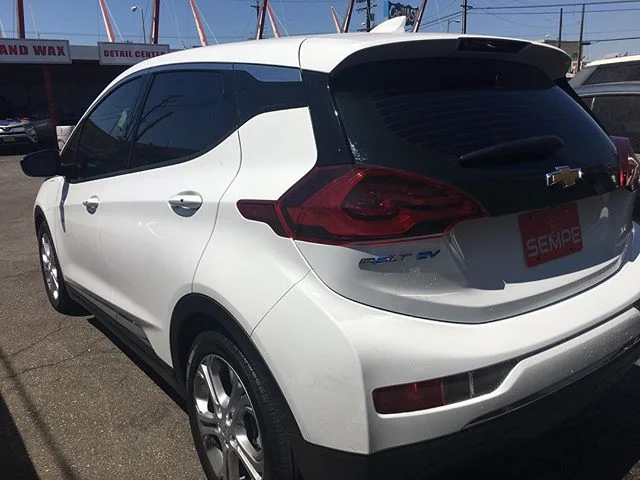 Another 5% to 20% blend using ceramic film. #tintconcept #windowtint #losangeles #windowtinting #chevybolt