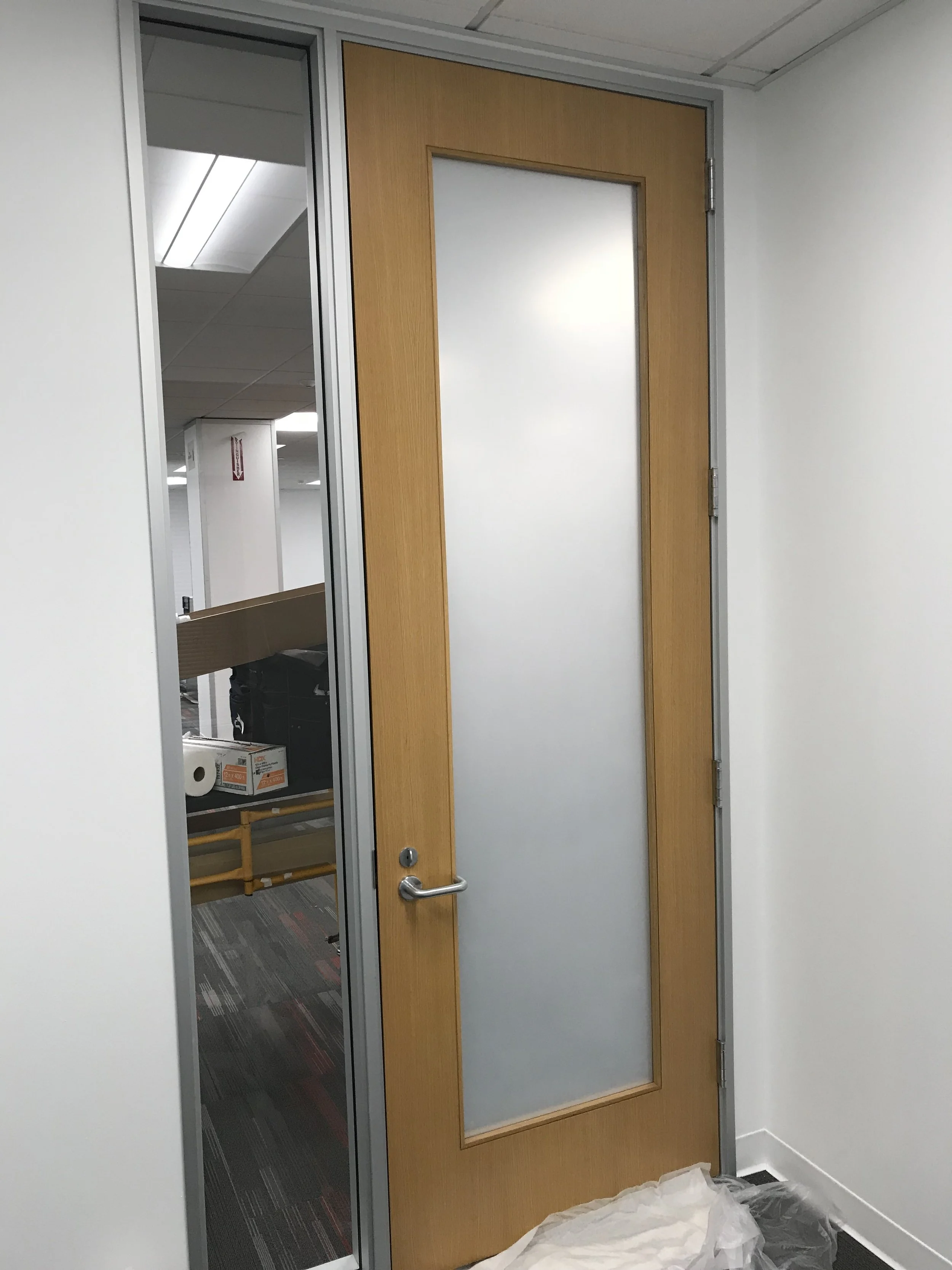 Office Door Dusted Crystal Film