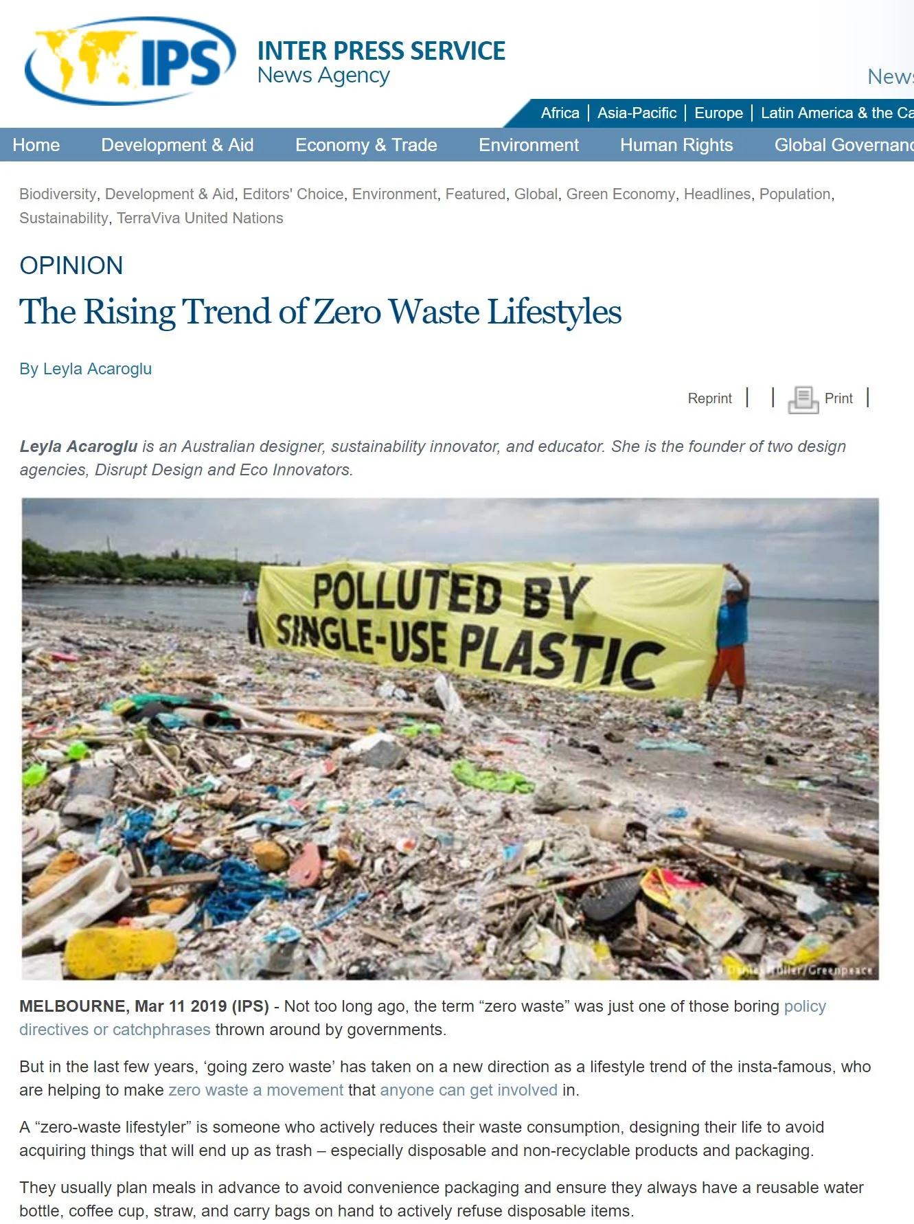 Inter Press: The Rising Trend of Zero Waste Lifestyles
