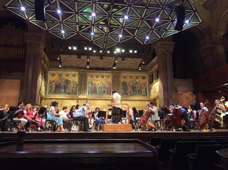 rehearsal with the New Jersey Symphony