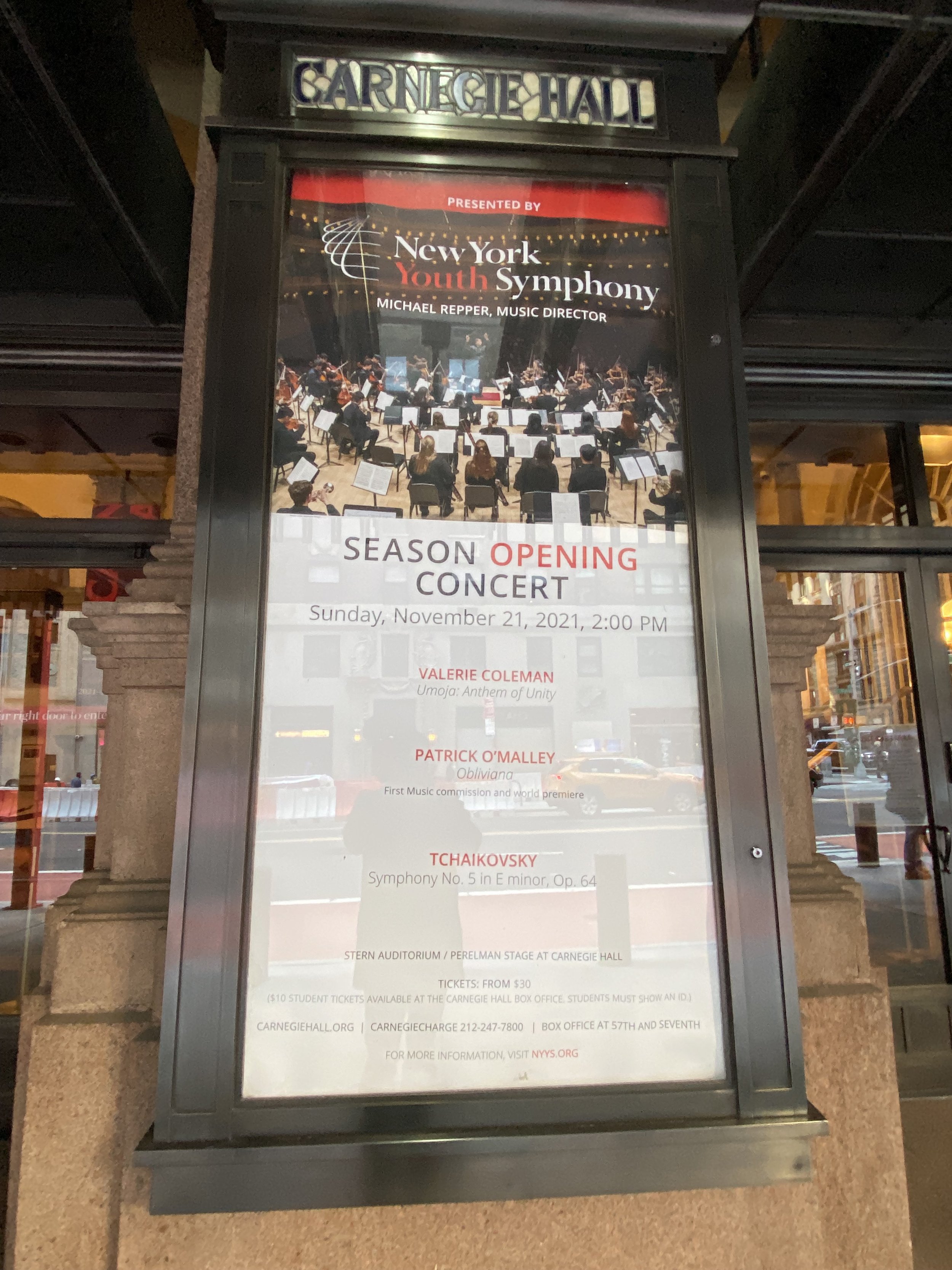 Carnegie Hall poster for Obliviana