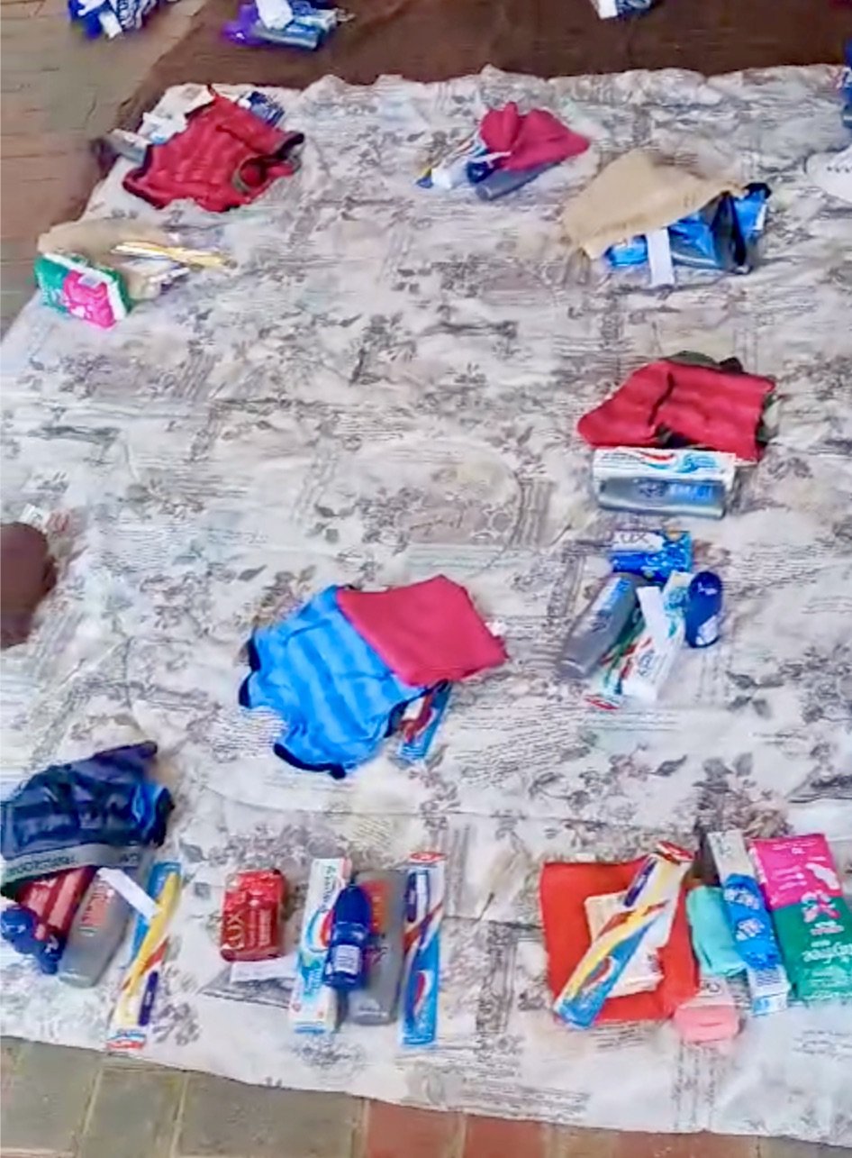 Learn How Sophie Distributes Clothes and Toiletries