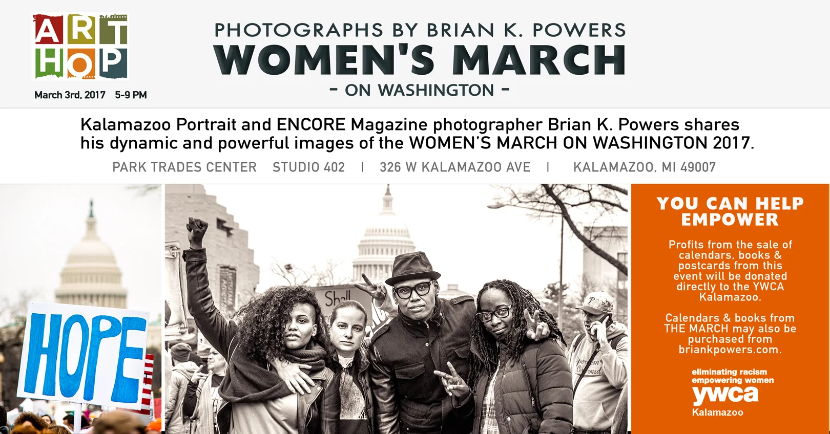I am so honored and proud to have been able to be a part of this amazing historical experience in Washington D.C. I have never been in such a massive, motivated and energized group. I am also proud of the images I captured and excited about this event that allows me to share them publicly. There will be calendars and books (http://bit.ly/2l96n2v) for sale commemorating the March on Washington with all profits going to the YWCA Kalamazoo. The YWCA will also be on site to take donations and to offer information and community support. Come join me in celebrating this incredible event. This project continues my journey and passion for photographing and empowering women and is in honor of my mom who passed over 10 years ago. My beautiful mother could have used more empowerment and support as she moved through her life. I would have loved to use my camera to help her see her how truly beautiful she was to us. She would definitely be proud of me for pursuing my dream and using it for good and a heartfelt cause. Hope to see you there....Brian! #YWCAKalamazoo #YWCA #kalamazooarts #kalamazooarthop #WomensMarch #WhyIMarch #IMarchFor #WhyWeMarch #womensmarchonKalamazoo #womensmarchkalamazoo #resist