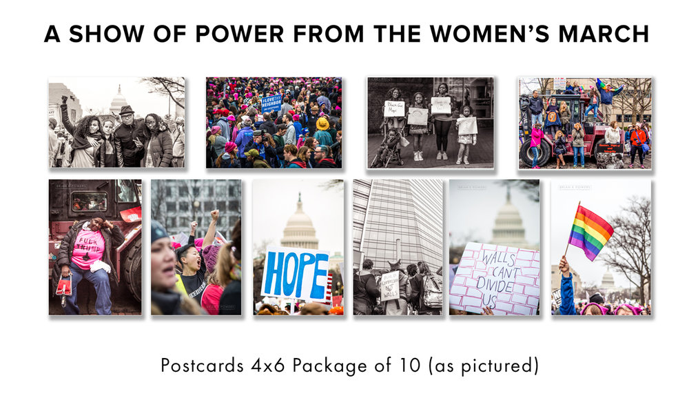POSTCARDS PACK OF 10-A Show of Power from Women's March on Washington