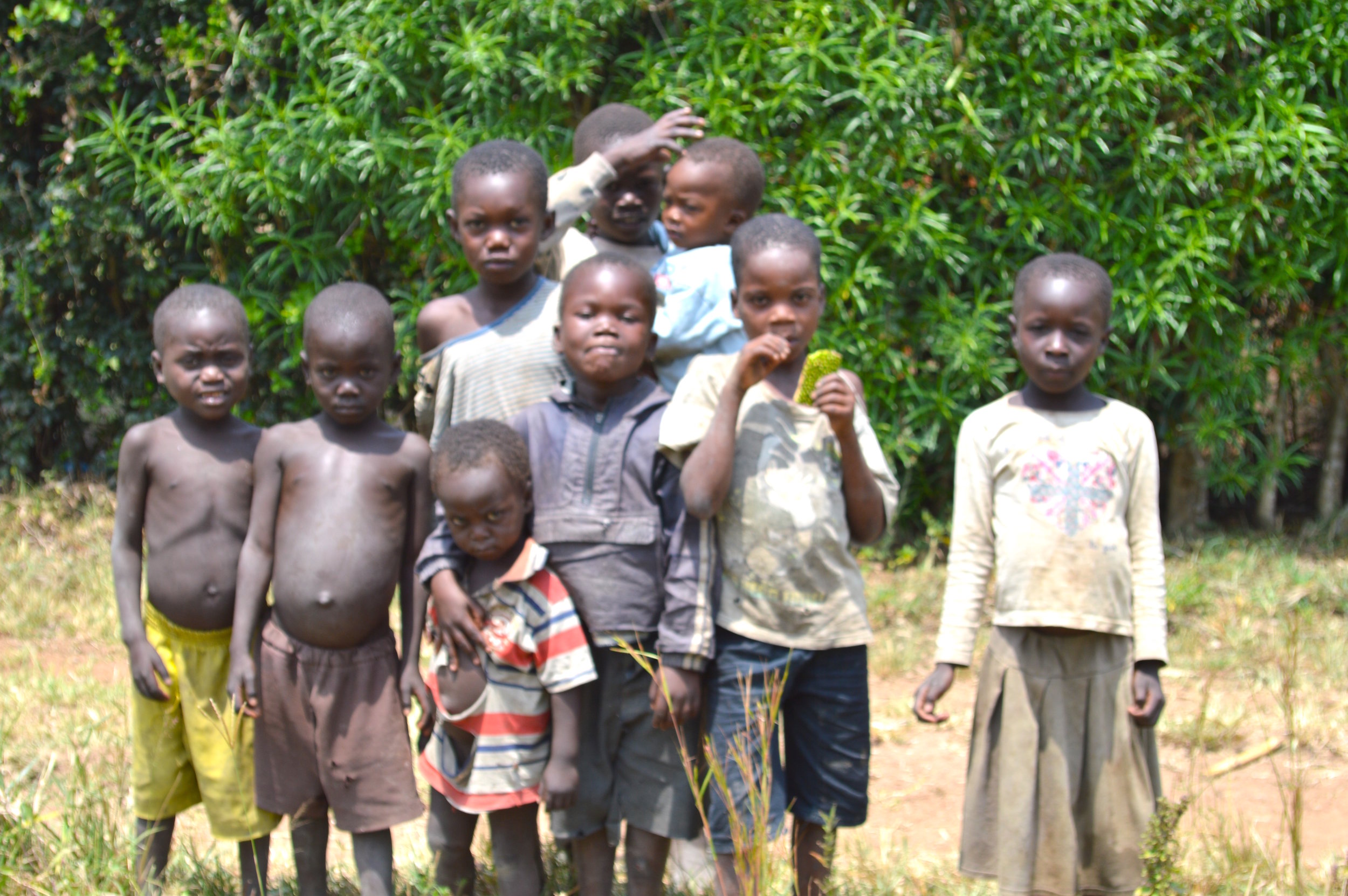 The kids following me around this village when the Lord spoke to me to start our first school.