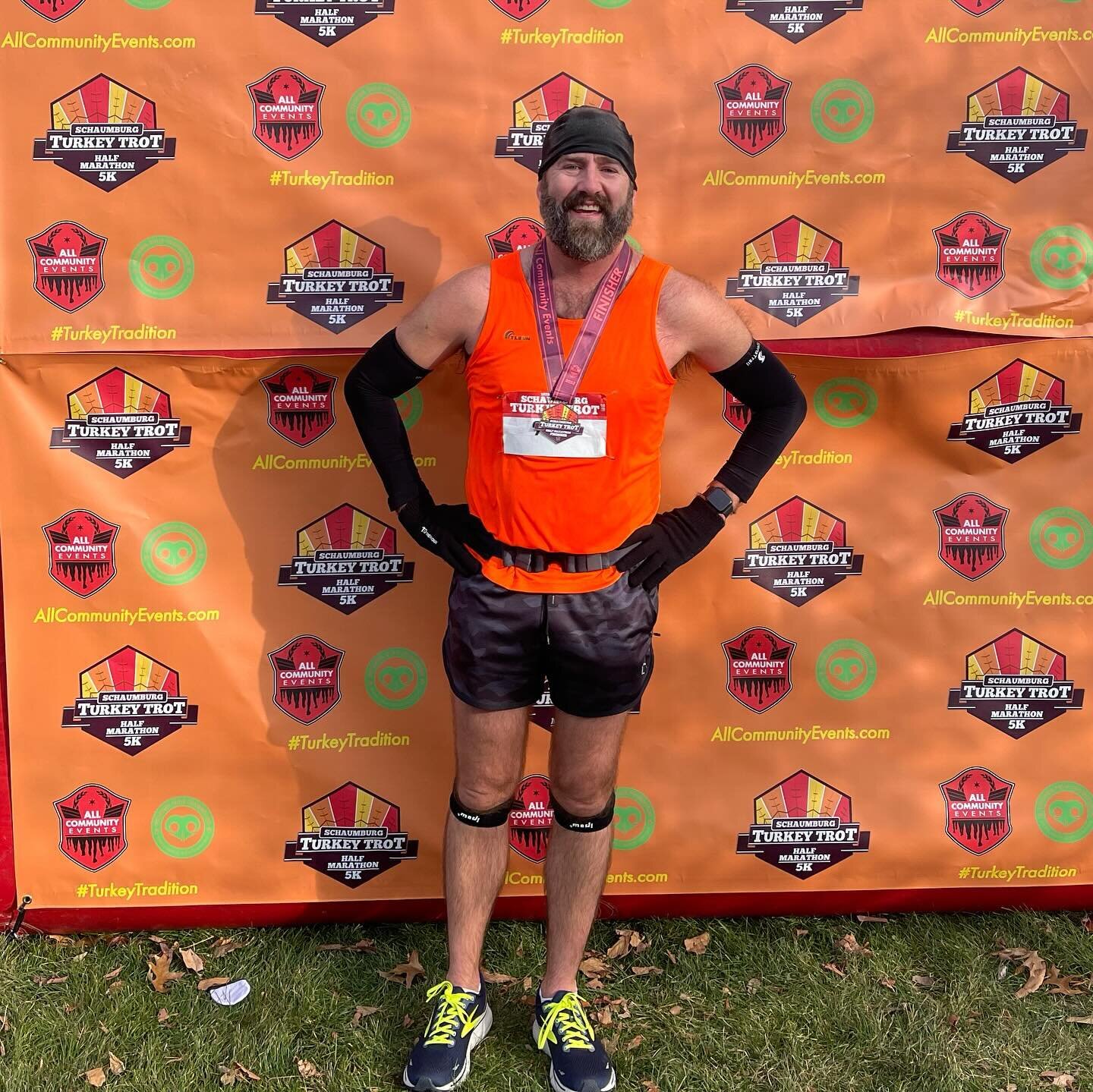 NEW HALF PR - 1:51:32! Beat my 2019 time by over 4 minutes. Perfect weather - 27 degrees, no wind, partly cloudy - with Jill and the boys cheering me along the way!! One more race to go this year. Going to try and sneak another full in next month.