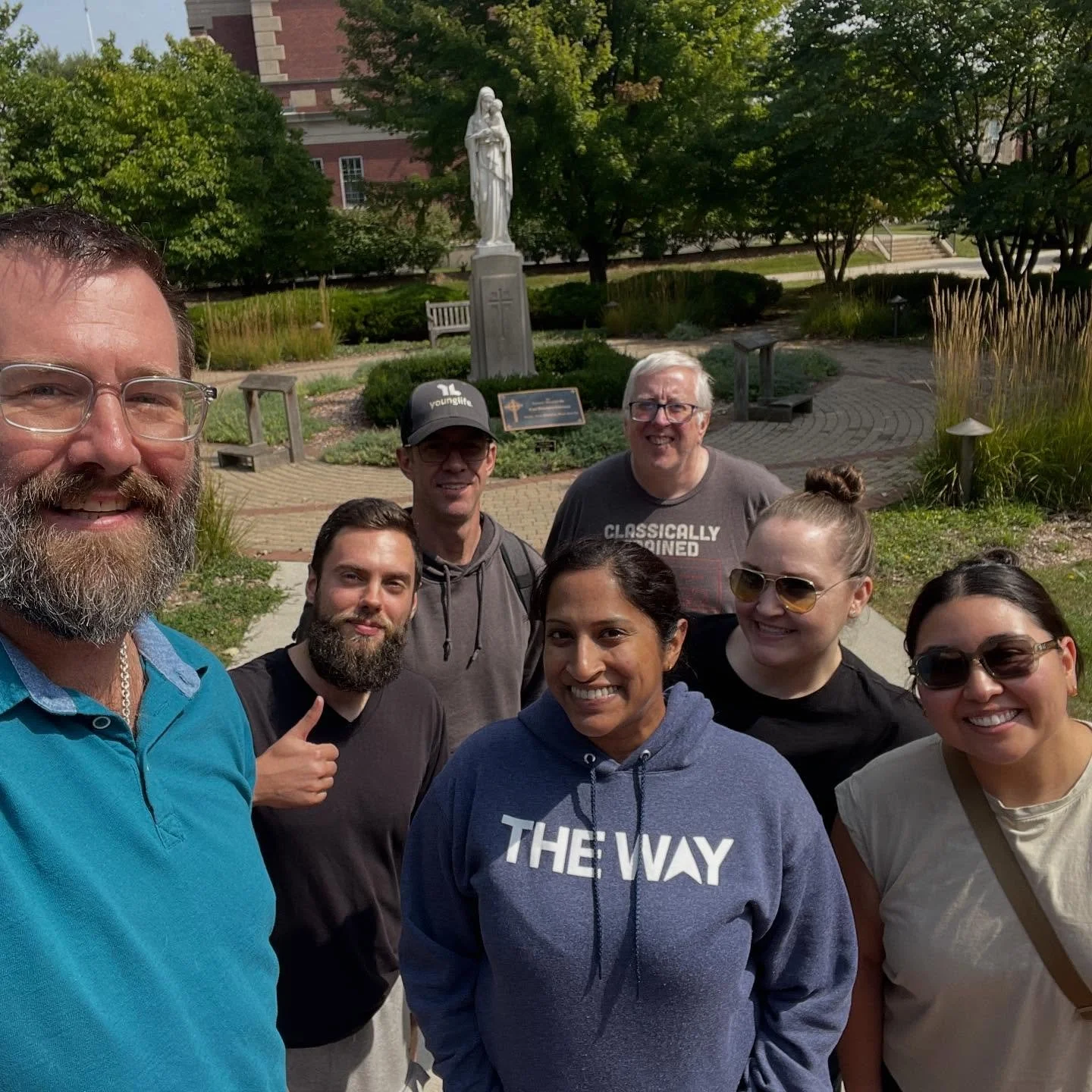 Spent the last two days leading this incredible group on a retreat at @mundeleinsem as part of The Way. My prayer was fire each of us to be able to detach and disconnect from all the chaos and noise in order to encounter God. And that prayer was answ