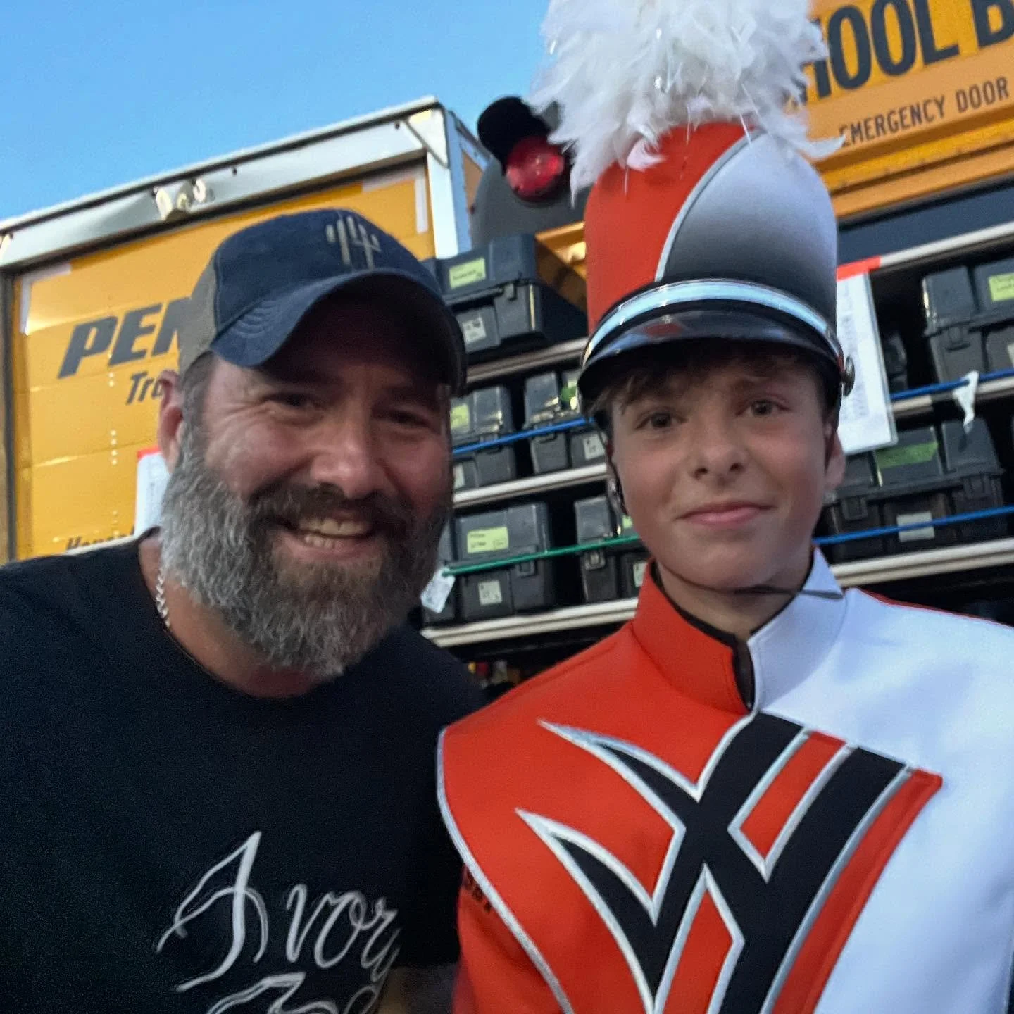It wasn&rsquo;t enough to just watch Sean march in the @herseyband - so I signed up for the Road Crew to get a front row seat to their competition yesterday at Wheeling HS. He already marches like a seasoned pro as a freshman. To say I&rsquo;m proud 