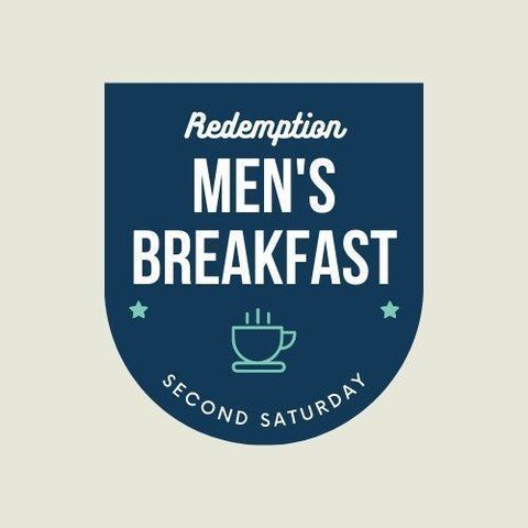 Calling all Redemption men! Join us Saturday at 8:00 am for breakfast and fellowship! We are asking everyone who is planning to attend to sign up via our Church Center app in advance to ensure we have enough food for everyone.