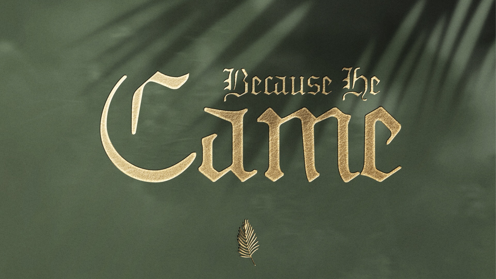 Because He Came (Luke 19:28-42)