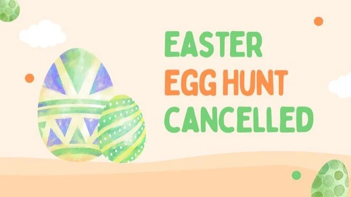 Egg Hunt Cancelled

Due to field conditions and the weather forecast, the Community Egg Hunt has been cancelled.

We hope to see you today at our Good Friday Service at 5:30 PM, and on Easter Sunday at 9:30 AM.