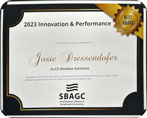 Slice Wireless Solutions Receives Innovation &amp; Performance Award from SBAGC