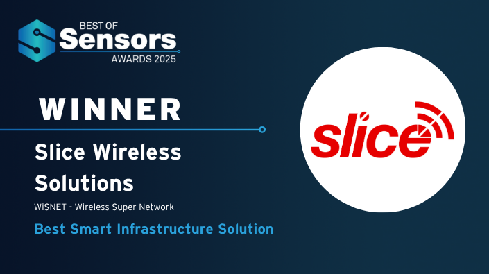 WiSNET by Slice Wireless Solutions Wins Best Smart Infrastructure Award at Questex’s Sensors Converge Conference 2025