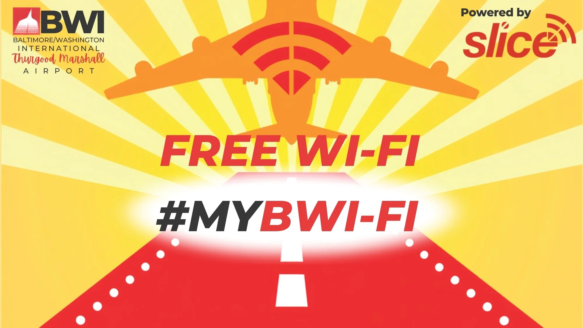 Slice Wireless Free guest WiFi at BWI airport