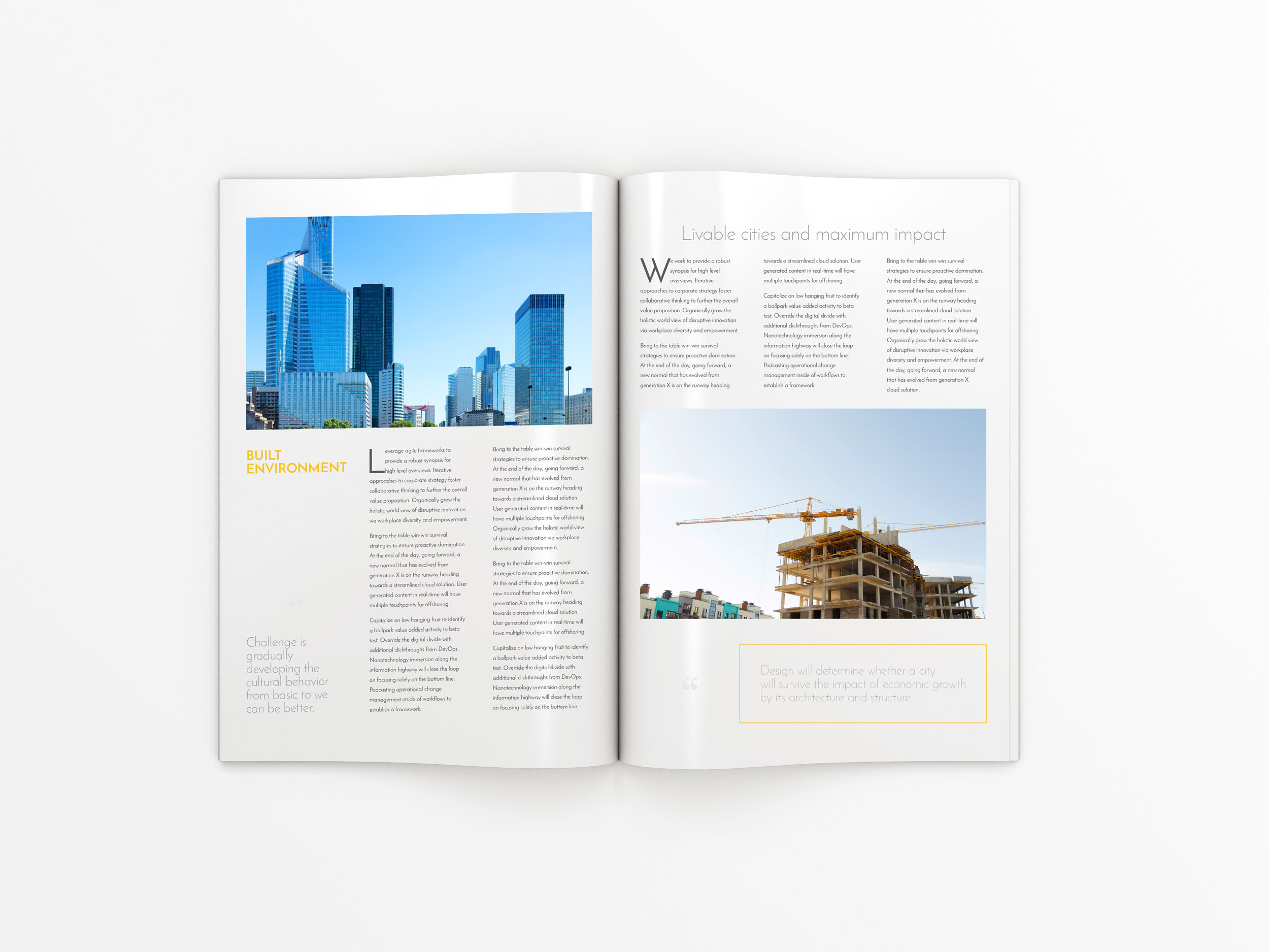 Architectural Magazine Spread Design