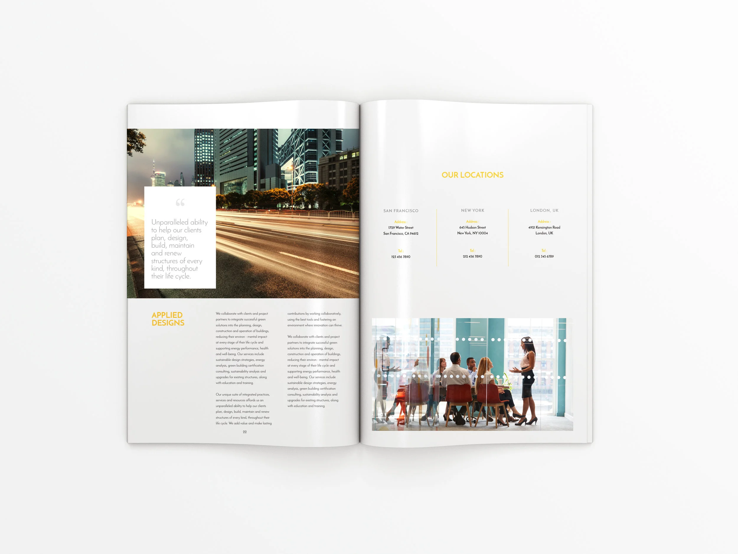 Architectural Magazine Spread Design
