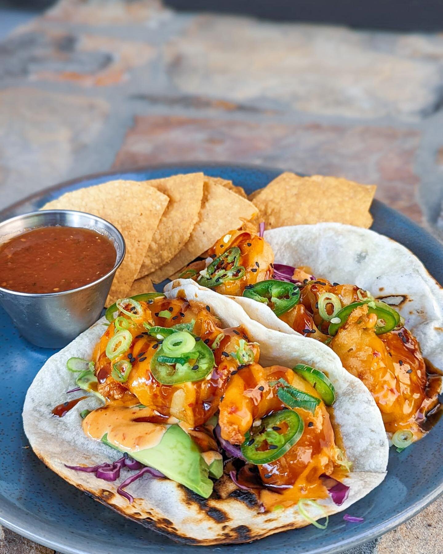 Taco Tuesday &hellip; but make it on Wednesday instead! 🤩

Come enjoy our DELICIOUS lunch special in the Dining Room! Trust us, you do not want to miss this one.☝️Lunch is served 11a-2p. 🌮

Tempura Shrimp Tacos (2)
purple cabbage, avocado, sweet ch