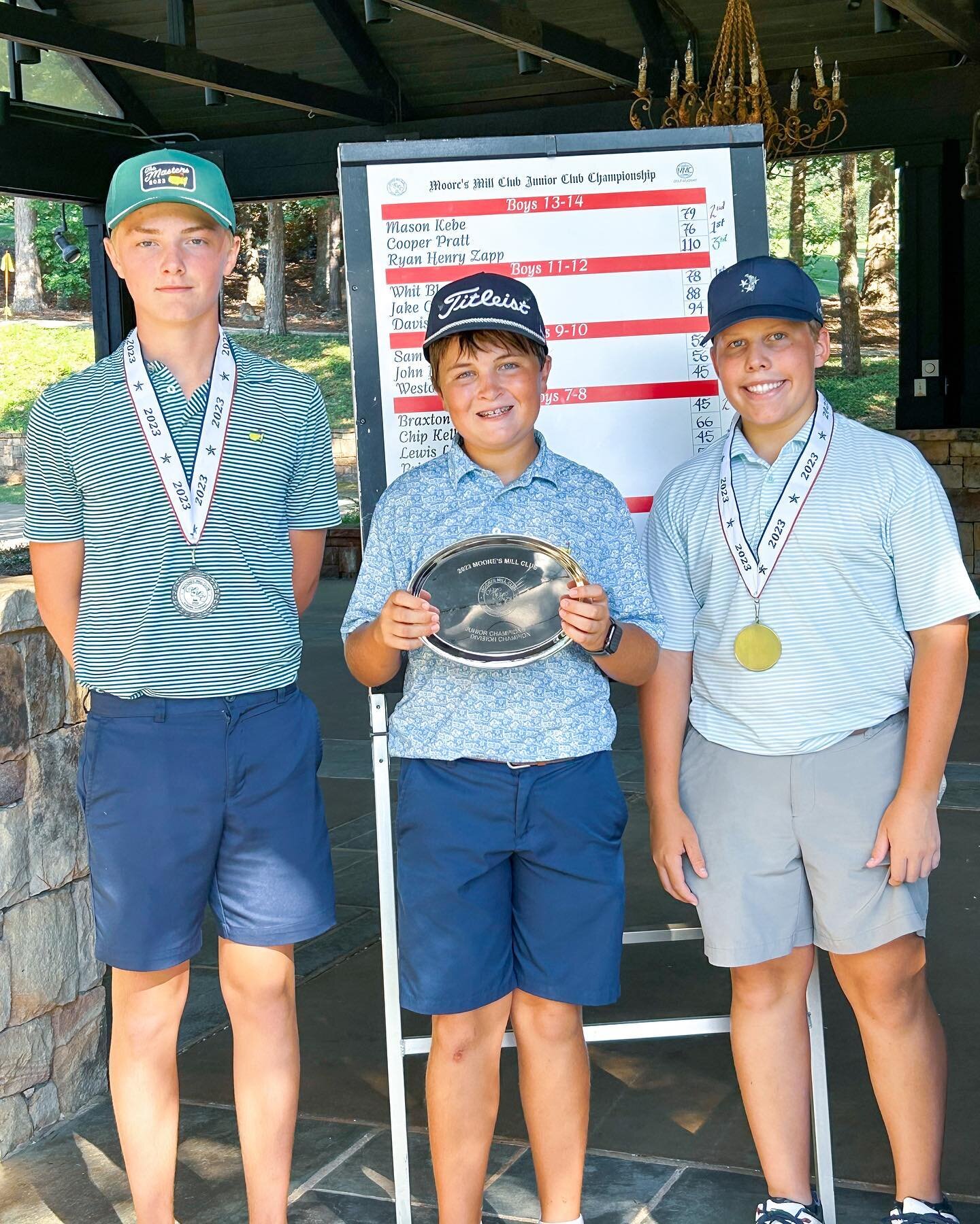 We had the best time at our 2023 Junior Club Championship! ⛳️

A huge congratulations to all of our Champions! 

Nice shootin&rsquo; everyone! ⛳️🎉

#mooresmillclub #golf #juniorgolf #clubchampionship #tournament