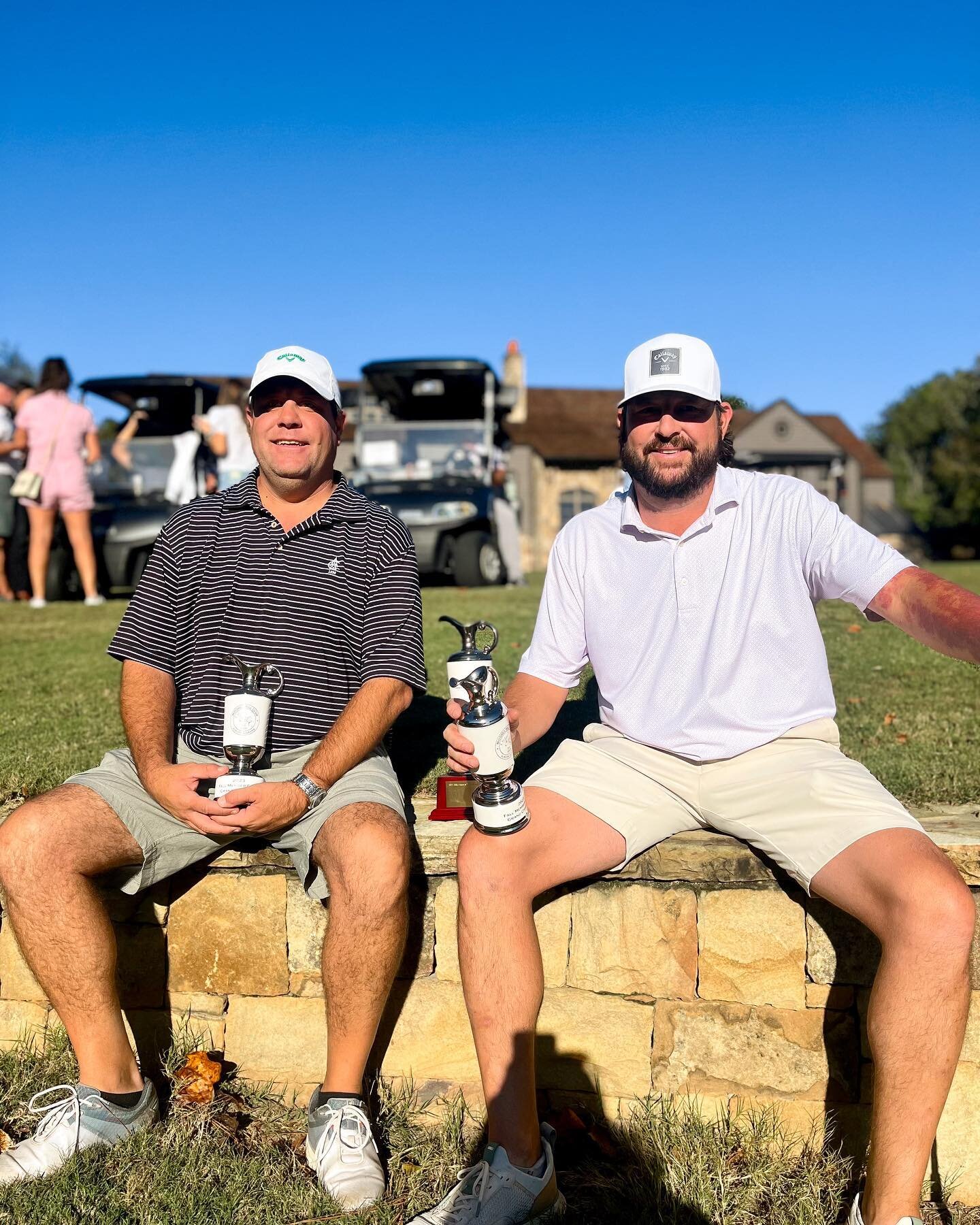 A huge Congratulations to our GRAND CHAMPIONS from our Fall Member Guest Tournament; PJ Simmons &amp; Billy Davidson! 👏🏆⛳️

Also, congratulations to our flight winners! We hope you all had as much fun as we did! 

Steve Graham &amp; Matthew Myers 
