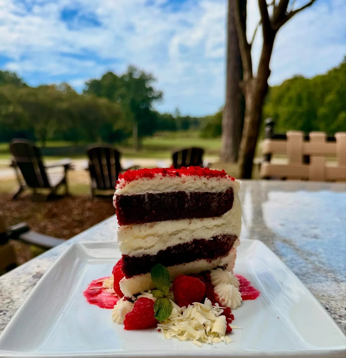 🍰 Introducing our NEW Homemade Dessert of the Week! 😋

This week&rsquo;s sweet treat is a Homemade Red Velvet Cake with Cream Cheese Icing, served with white chocolate and fresh raspberries.

Each week our MMC culinary team will be making a differe