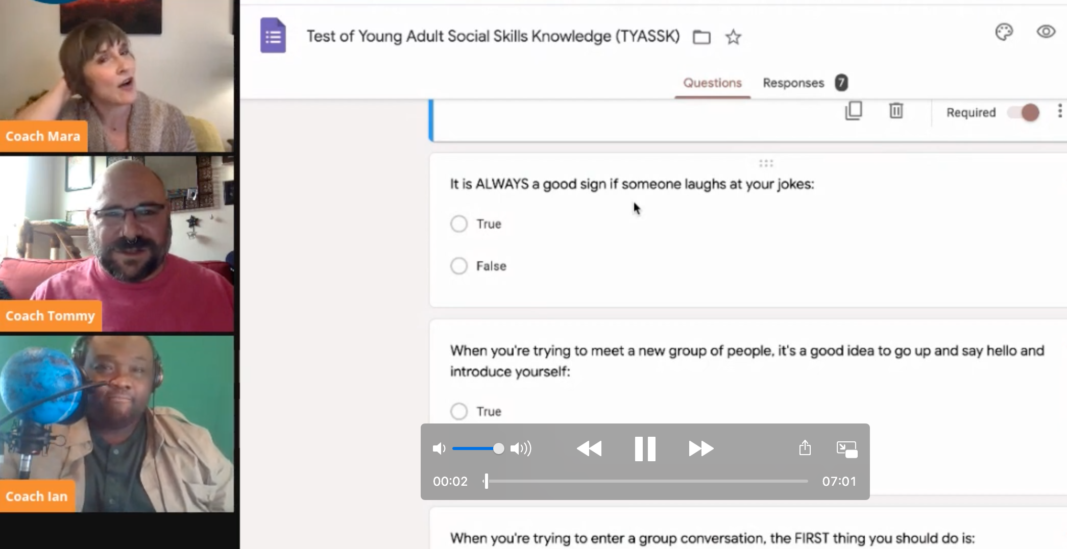 How many times on average is a person rejected socially? 
