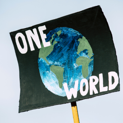 One World Protest Sign