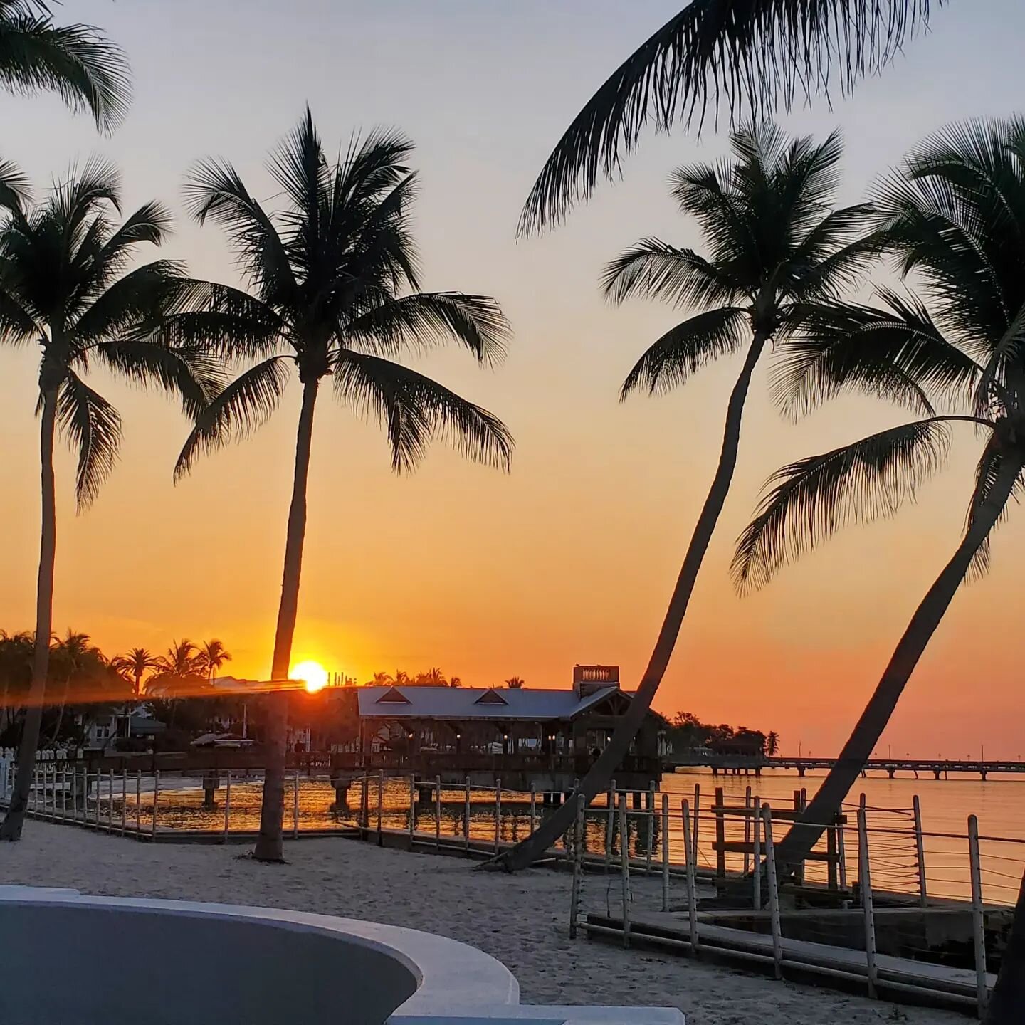 Key West sunrise today. The sky was lit up! 
#keywest #keywestsunrise #weddingday #keywestwedding