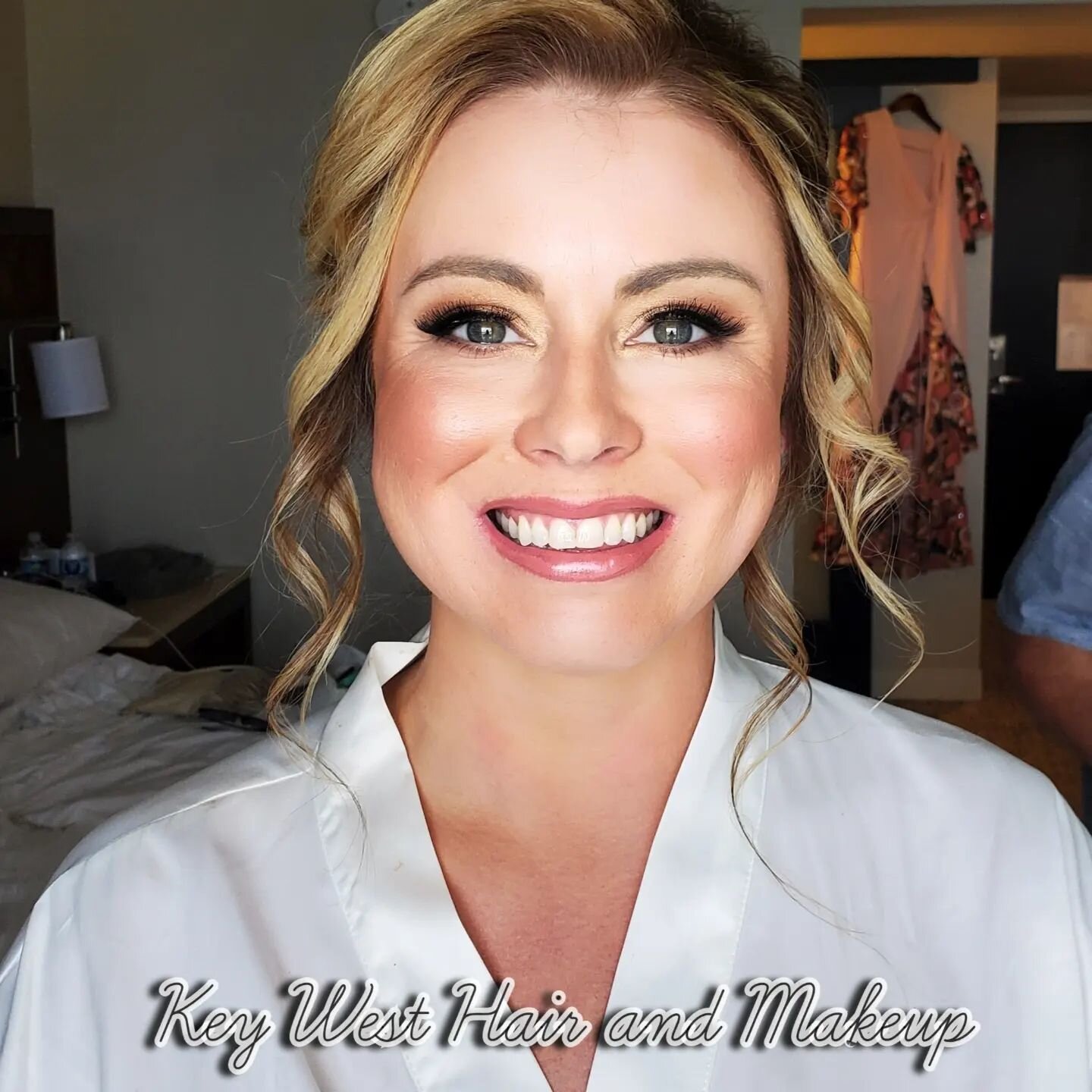 Congratulations Amelia!! Such a sweet bride. Also i must say how truly nice it is to pamper a fellow hair stylist. Well deserved full glam treatment to say the least.  #keywesthairandmakeup #keywestbride #keywest #bride #updo #bridalmakeup #bridalhai