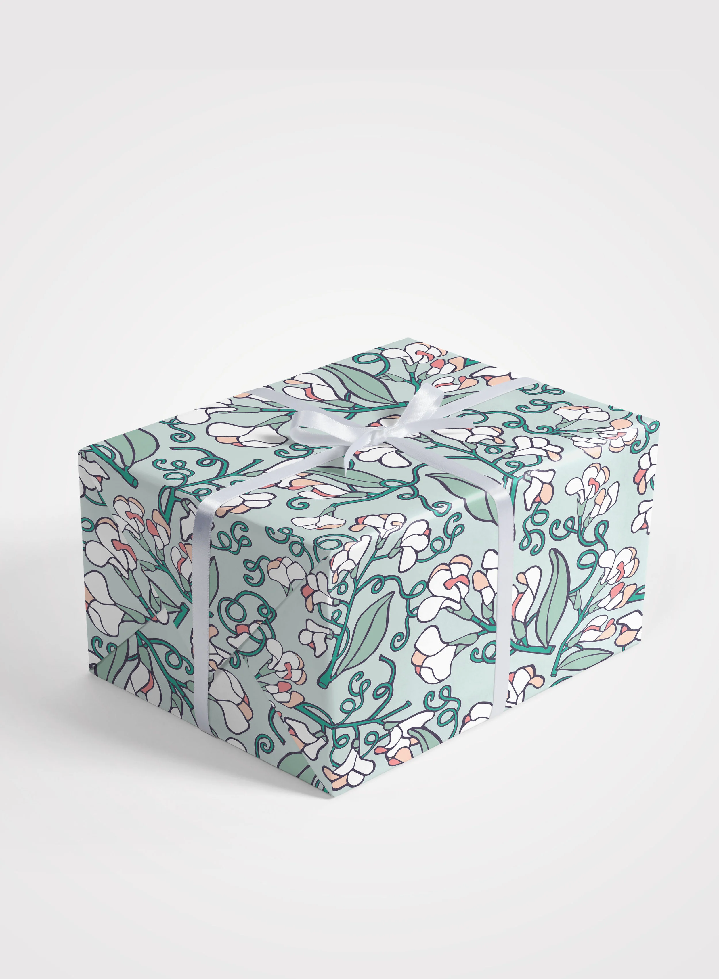 Wild Sweet Pea gift wrap / Illustrated Floral Wrapping Paper / from Root & Branch Paper Co.