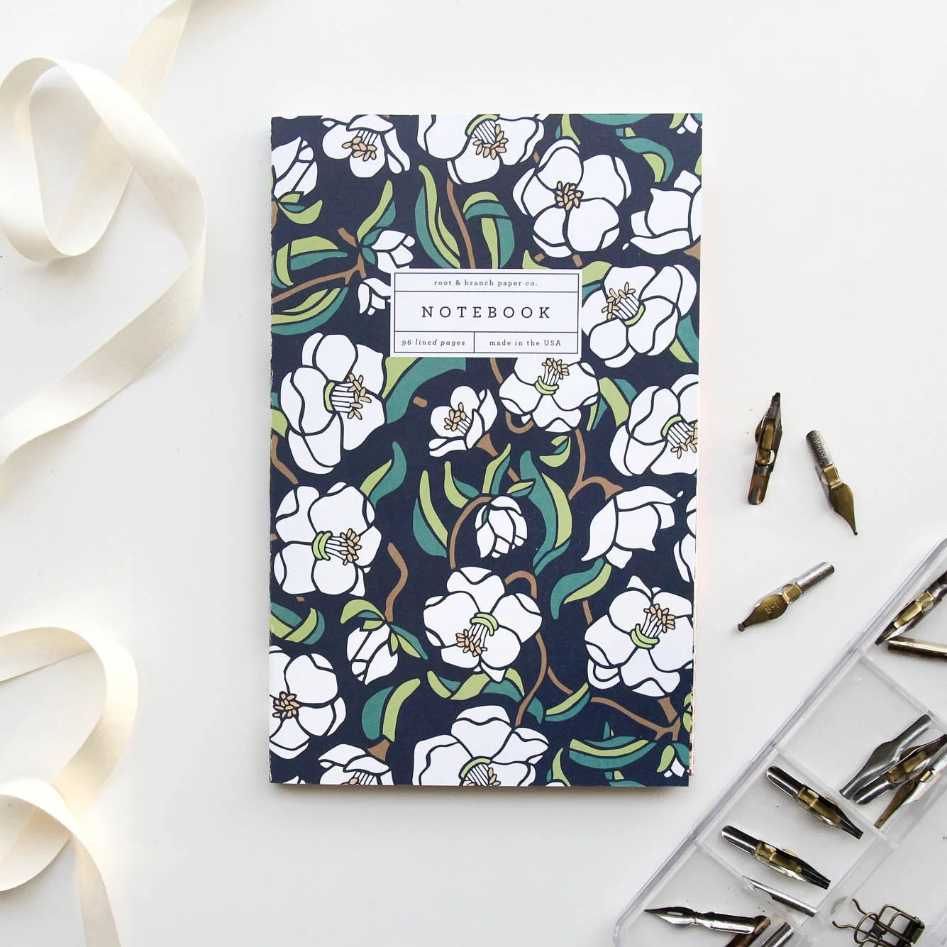 Midnight Hellebore Notebook by Root & Branch Paper Co.