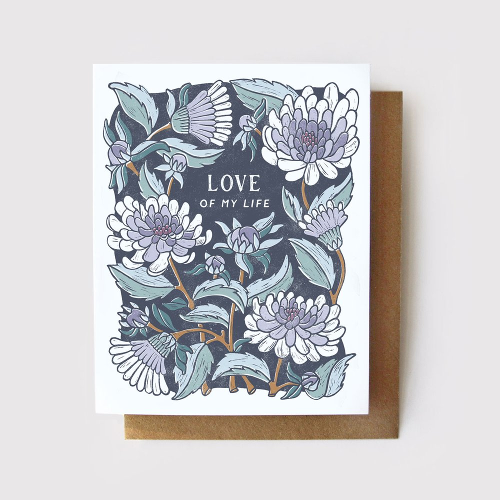 Love of my Life Card - Dahlia — Root & Branch Paper Co.