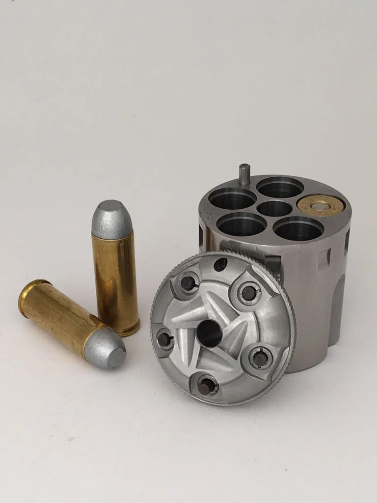 Pietta Stainless 1858 Remington Army 45LC/45 Schofield Fluted Conversion Cylinder