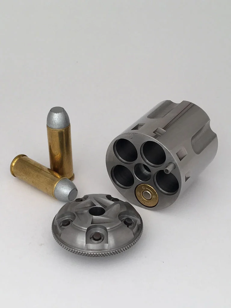 Pietta Stainless 1858 Remington Army 45LC/45 Schofield Fluted Conversion Cylinder
