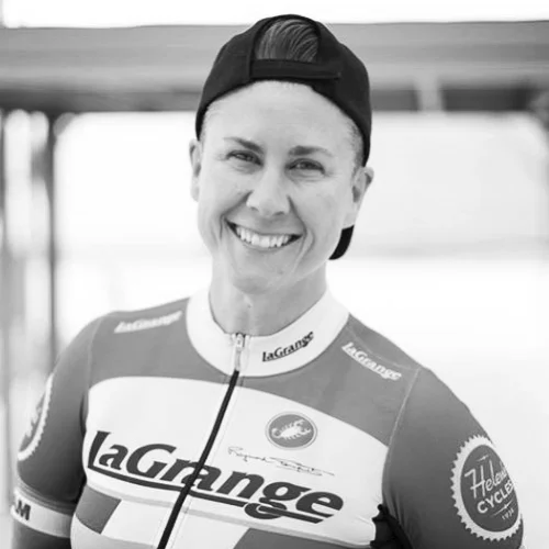 Born and raised in Sydney, Australia, Danielle moved to the US during October, 2005. For the last 12 years she has made Los Angeles her home and La Grange has become her family. Danielle took up racing 4 years ago and has a passion for technical criteriums and track racing. A sprinter at heart, she also loves a fast downhill but avoids climbing as much as possible. As captain of the Women’s 3/4/5 team for the last 2 years, some her proudest moments aren't necessarily standing on the podium, it's encouraging new racers and building a team that respects and cares for each other on and off the bike.