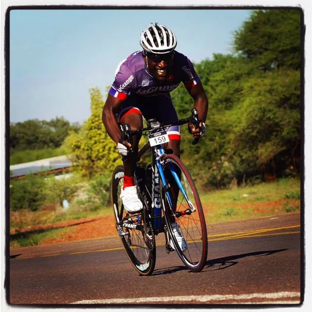 Through Kit Up Africa , La Grange kit finds its way all the way to Botswana on David Lebalelo of the Team Jonmol Cycling Club!