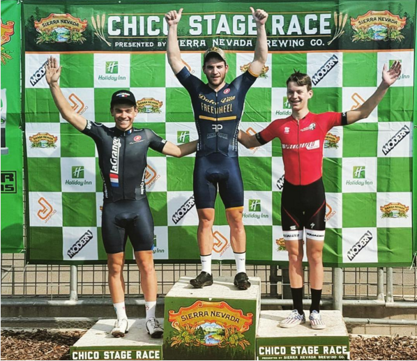Sean Burkitt takes 3rd in the Cat 2 circuit race at the Chico Stage Race.