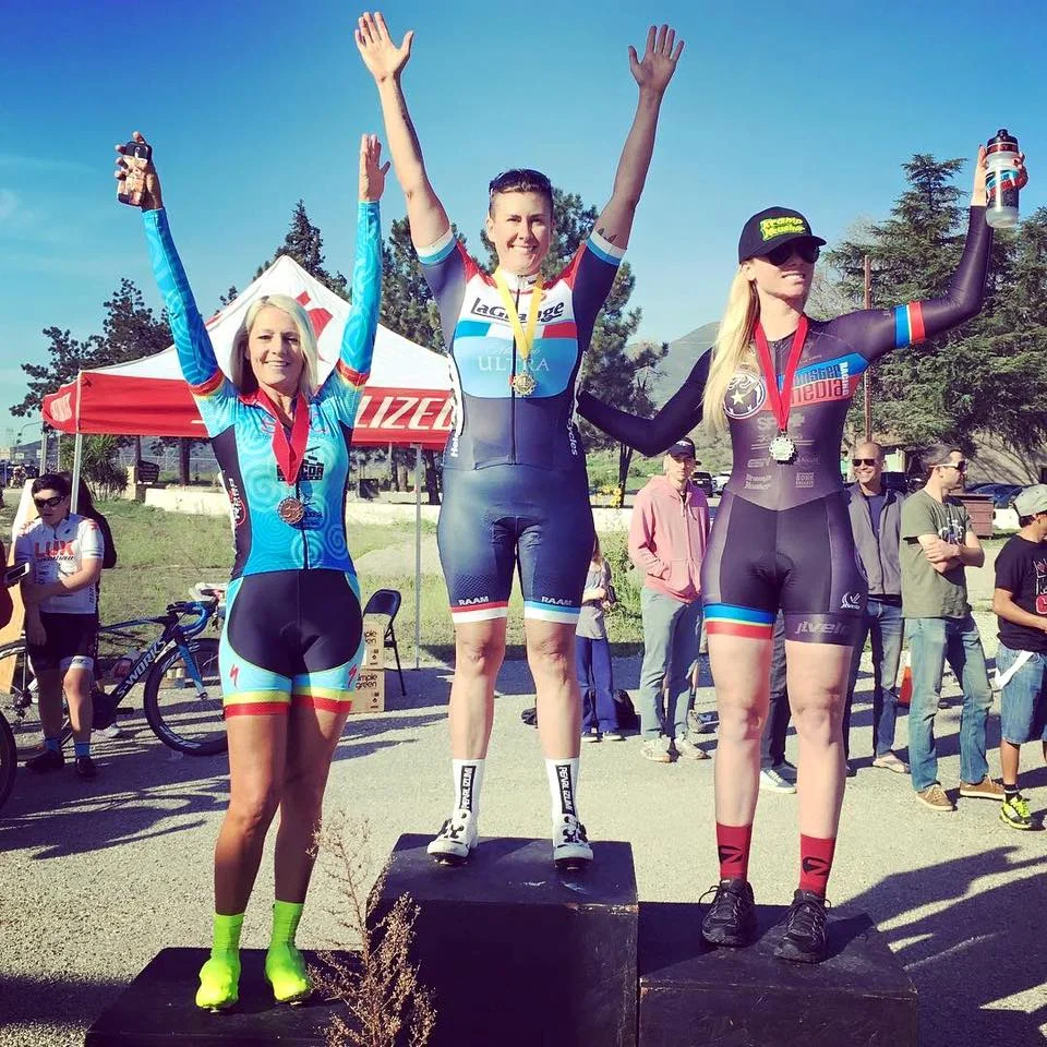 Danielle Cooper takes the win at the Rosena Ranch Cat 3/4 race.