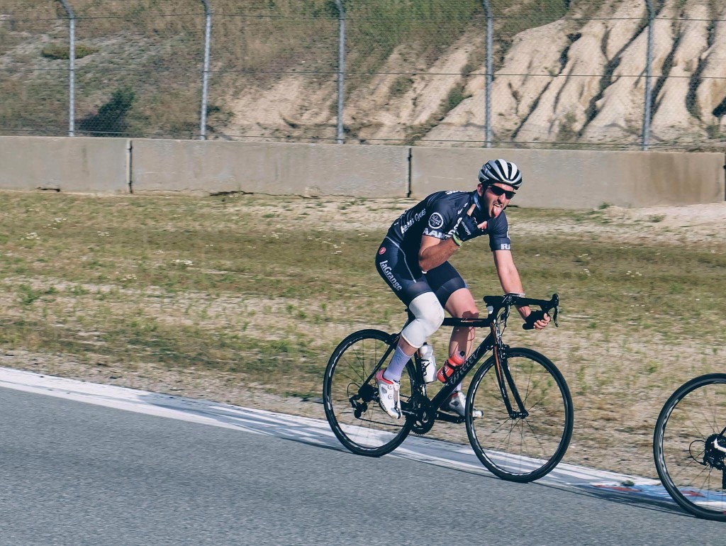...while Ryan showed how to get the most out of the Laguna Seca criterium circuit!