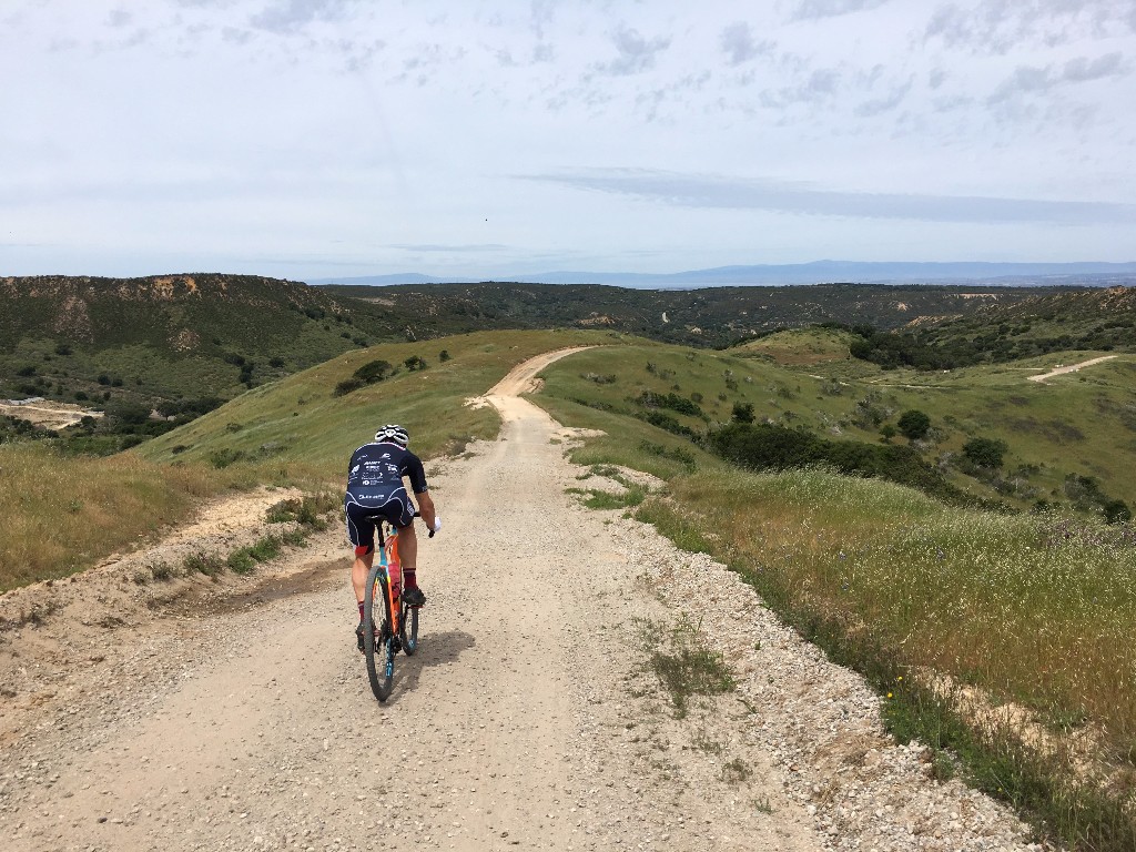No, this is not James riding back home to Venice. This is James warming up for his cyclocross race the day after riding to Sea Otter...