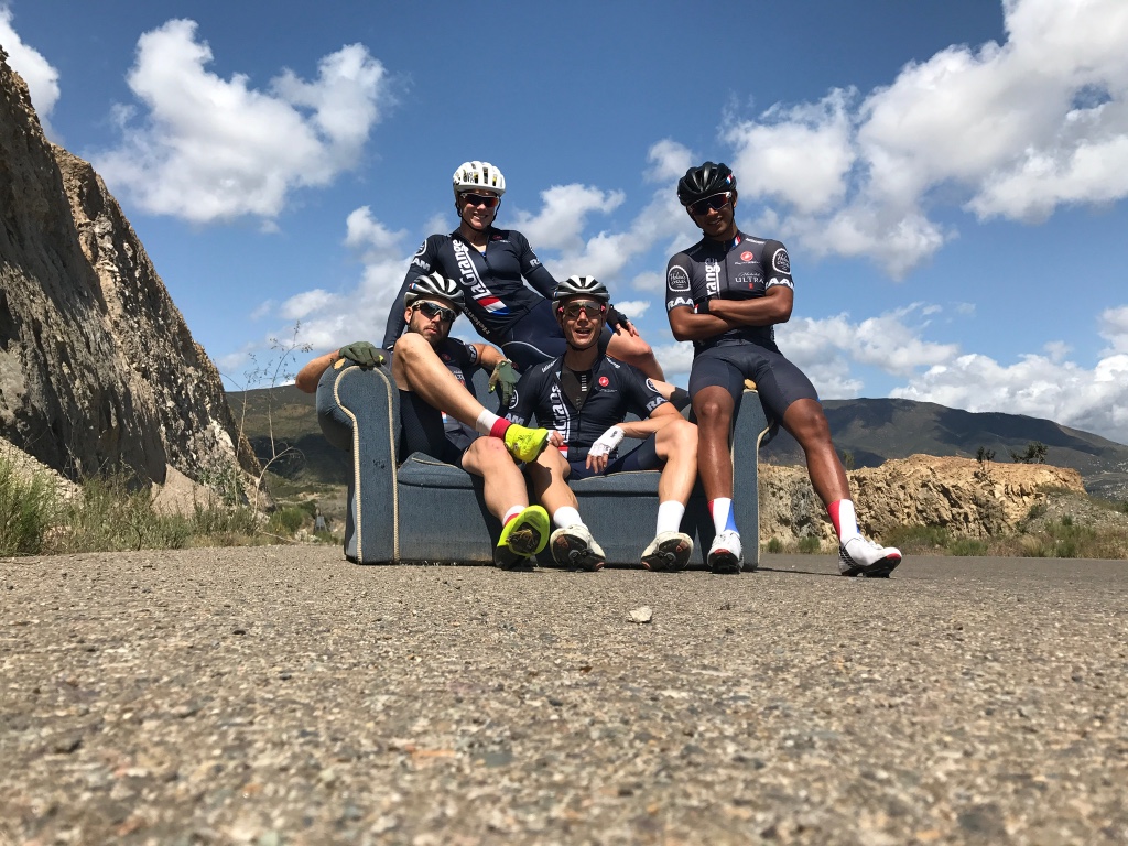 One of the locals was kind enough to leave this couch out in the road so our intrepid racers could take a load off.
