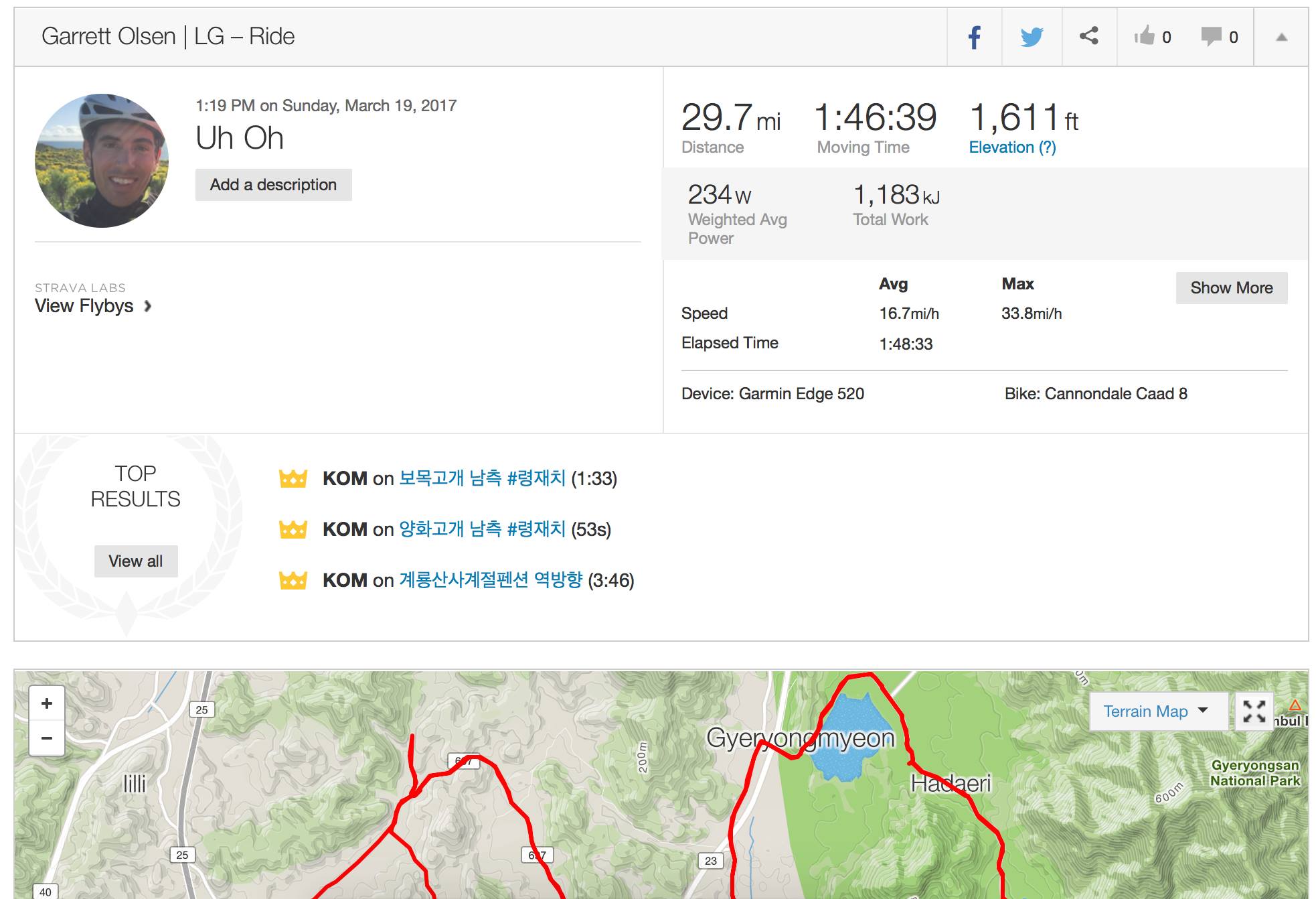 Garrett Olsen lost somewhere in Korea - hopefully he makes it back to race for the team soon.