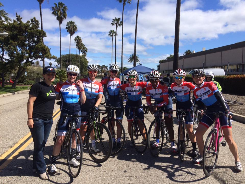 The La Grange women showed up ready to race at the Island View Criterium in Isla Vista!