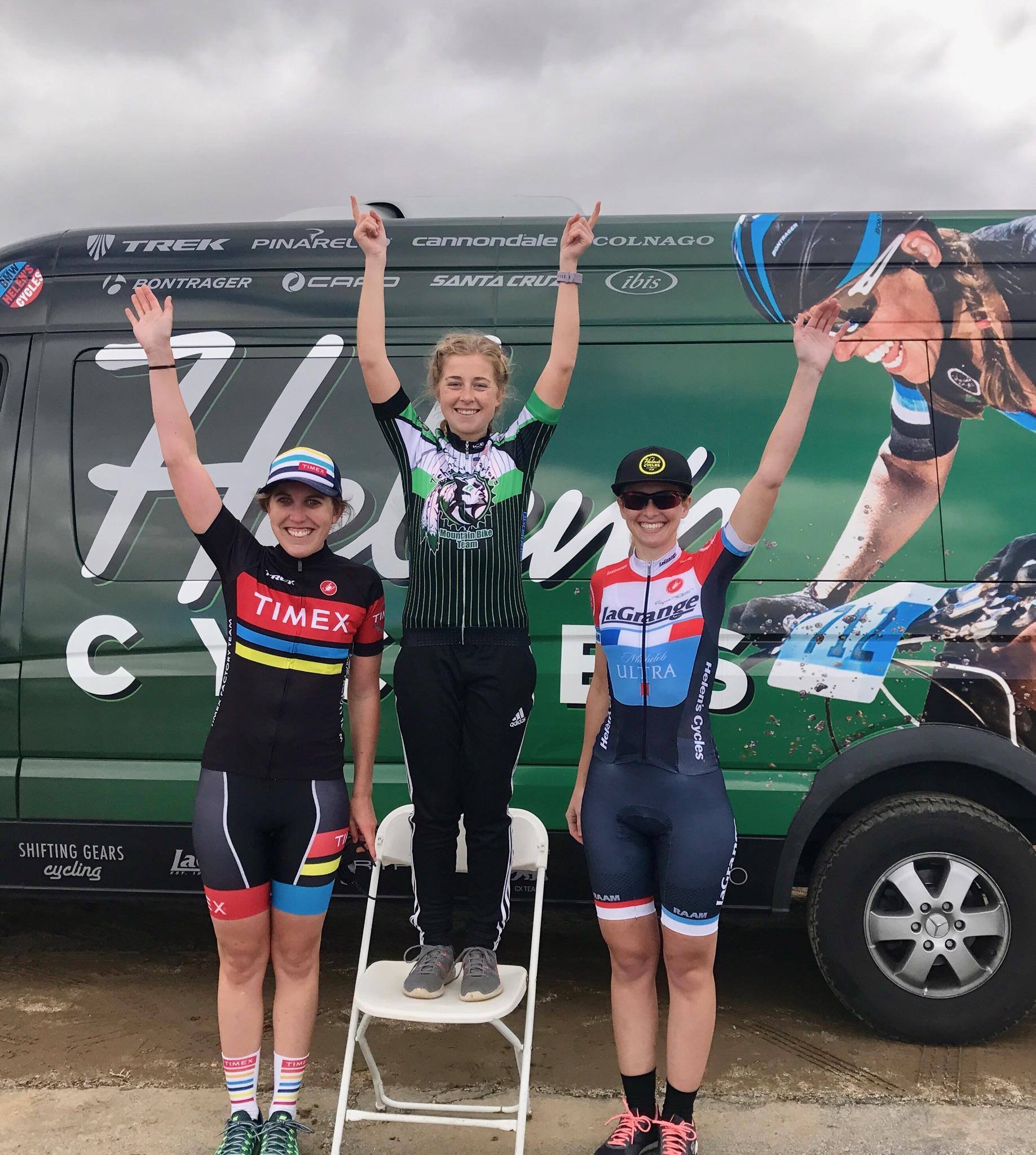 Ellen Shinogle lands on the podium with 3rd place in the Womens 4/5 UCLA Road Race!