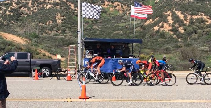 Ethan Frankel in a photo finish 2nd place (should it have been 1st?) at the Cat 3 Rosena Ranch Circuit Race!