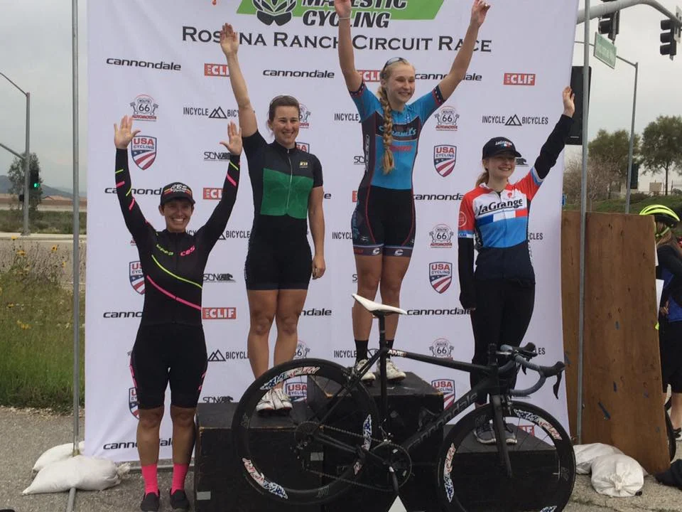 Claire Van Ekdom is back racing and went straight to the podium in the Womens P123 race at the Rosena Ranch Circuit Race!