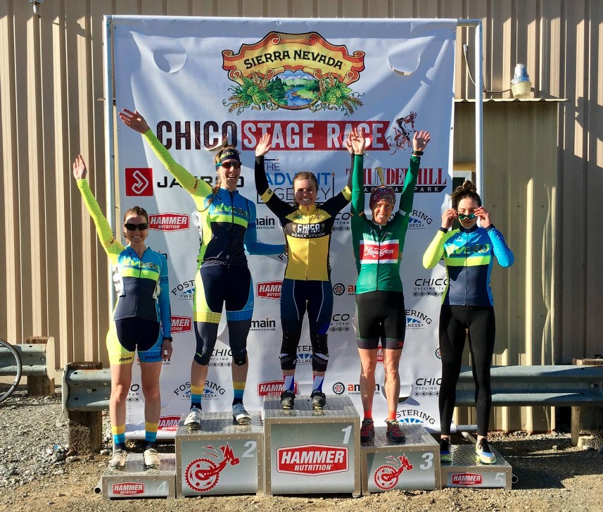 ...which saw her don the yellow jersey as the race leader in the Womens 3/4 General Classification. We see an upgrade coming up!
