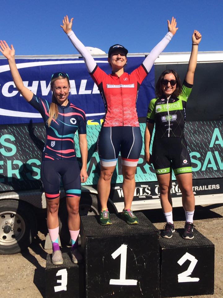 Katie Rollins with the win in the Womens Cat 4 race at the Santa Barbara Road Race!